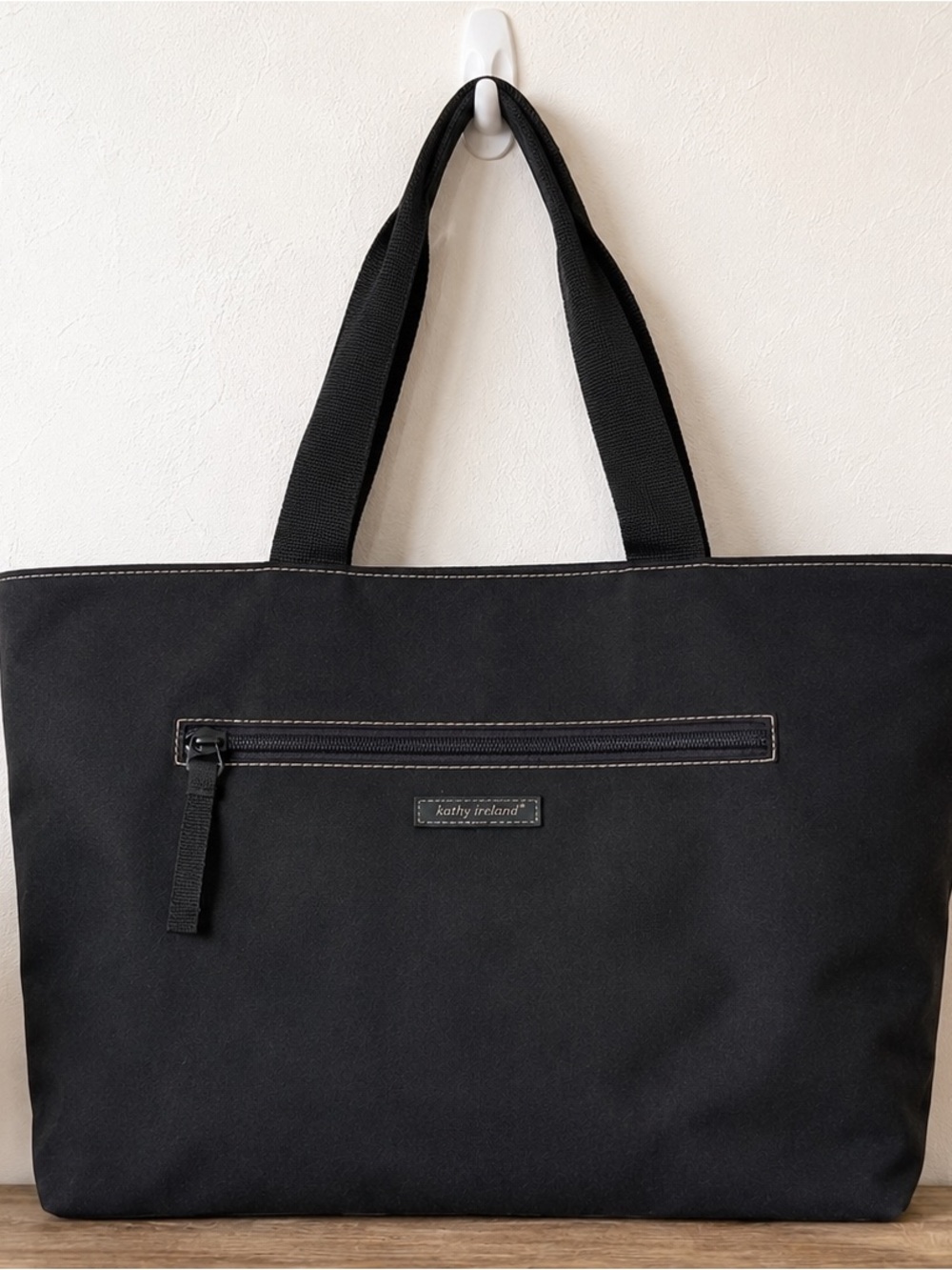 Kathy Ireland Black & Tan Tote Bag Large